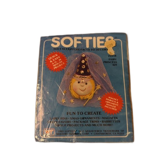 Softies Fairy Princess Kit Soft Sculpture To Decorate #2118 Vintage Arts Crafts - Picture 1 of 6